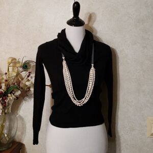 Calvin Klein black cowl neck sweater